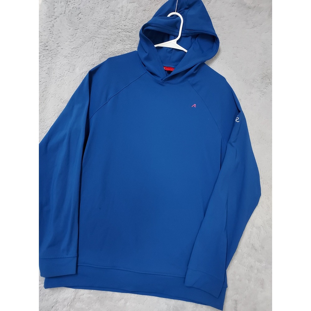 Redvanly Pullover Mens XL Activewear Hoodie Blue Midweight Jersey Golf Preppy